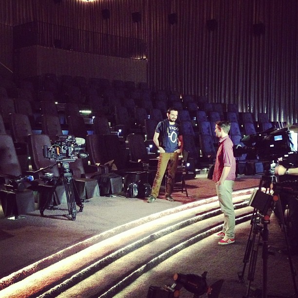 Set of the tv show Kinovision. #frankfurt