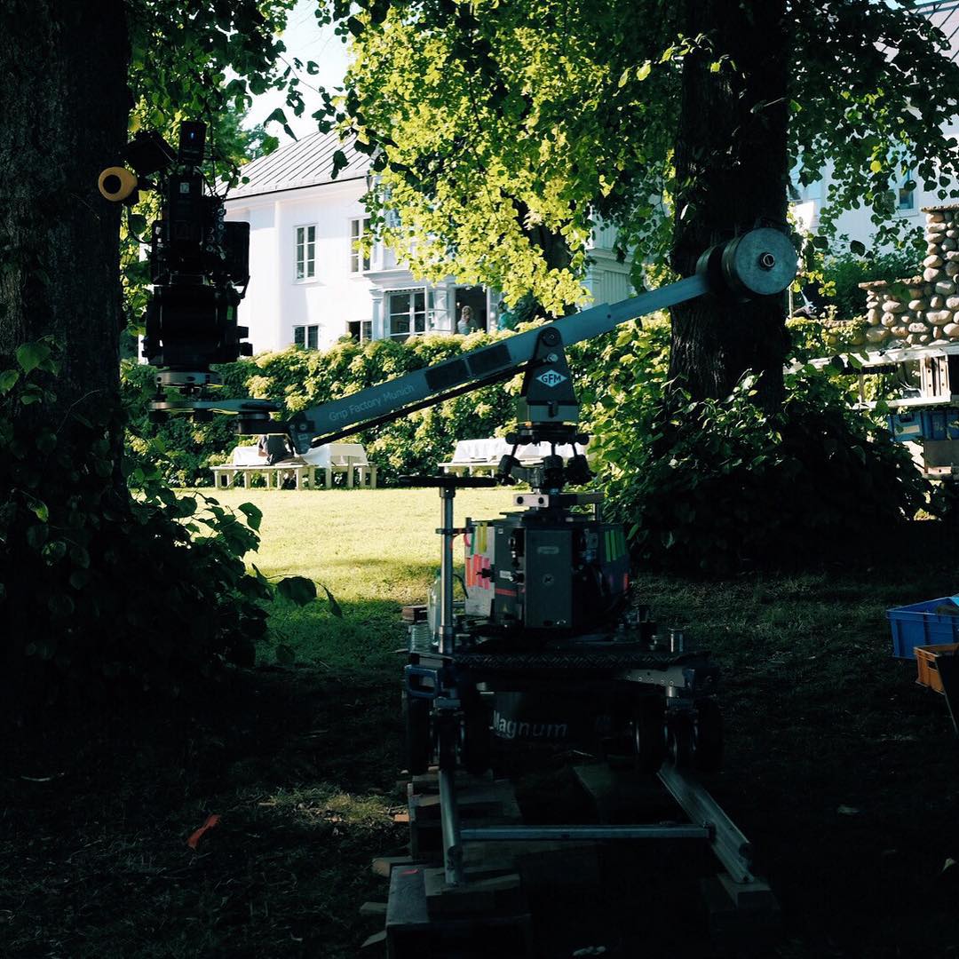 GFM Jib arm on dolly. #latergram #featurefilm #arri #alexa