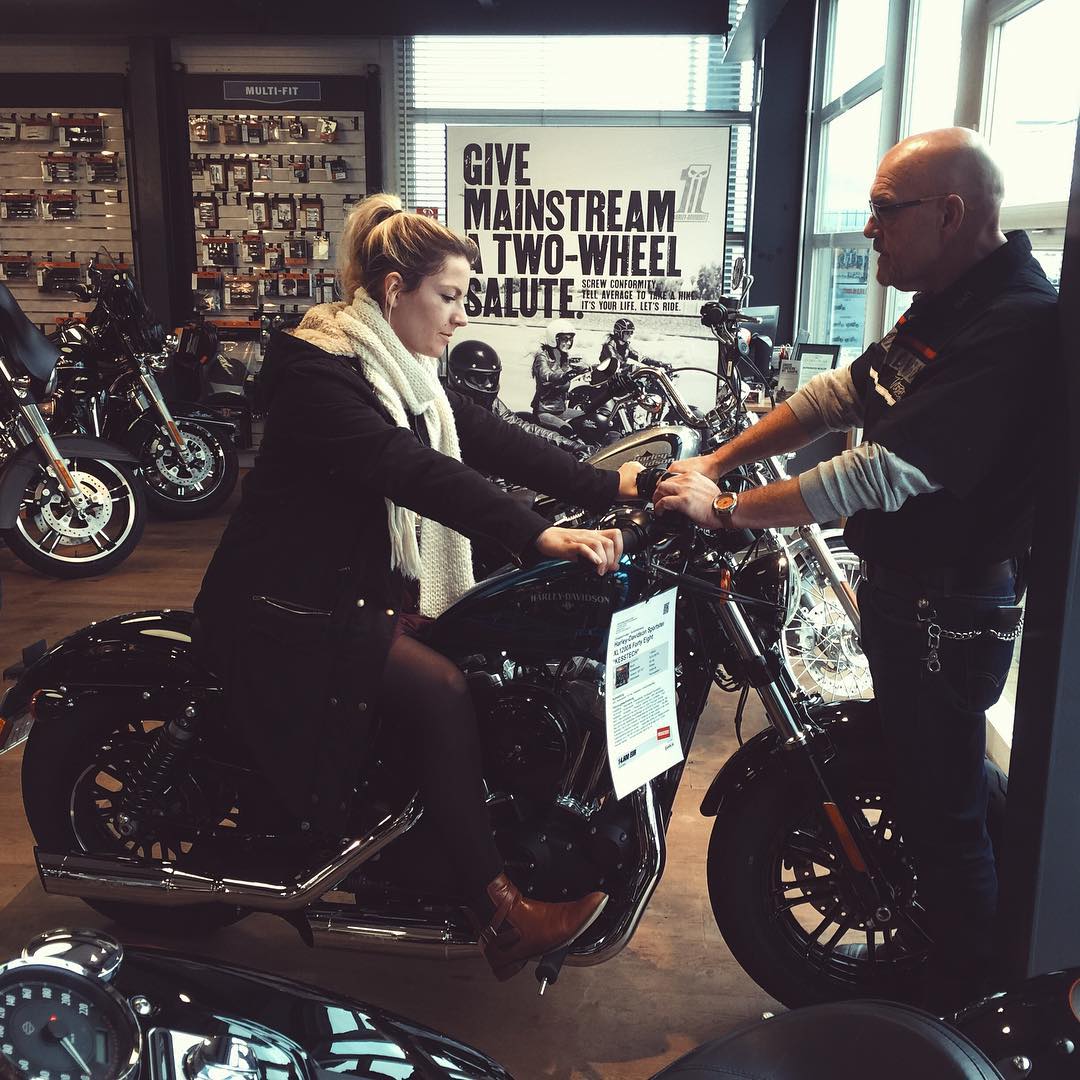 Spent some time at the Harley Davidson dealer with my wife today. Great bikes, especially the new Iron 883, Forty Eight and the Softail Slim S. #harley #harleydavidson