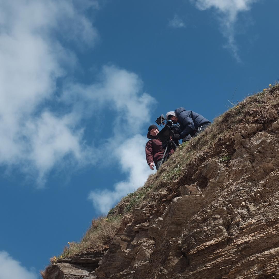 On top of the cliff. My B-Cam operator Sir Knöpfle. #setlife #featurefilm #arri #alexa